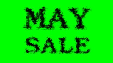 İndirimli duman efekti yeşil izole arka plan. Yüksek görsel etkiyle canlandırılmış metin efekti. harf ve metin efekti.