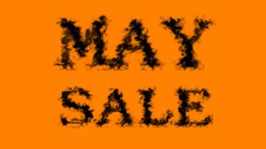 İndirimli duman efekti turuncu arka plan. Yüksek görsel etkiyle canlandırılmış metin efekti. harf ve metin efekti.