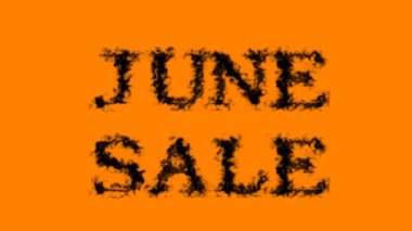 Haziran ayı duman efekti turuncu izole arka plan. Yüksek görsel etkiyle canlandırılmış metin efekti. harf ve metin efekti.