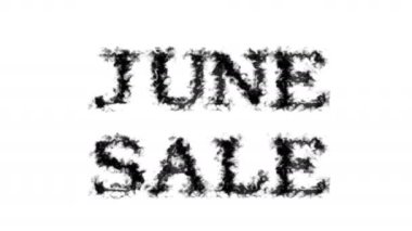 Haziran ayı duman efekti beyaz izole arka plan. Yüksek görsel etkiyle canlandırılmış metin efekti. harf ve metin efekti.