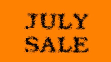 Temmuz ayı duman efekti turuncu izole arka plan. Yüksek görsel etkiyle canlandırılmış metin efekti. harf ve metin efekti.