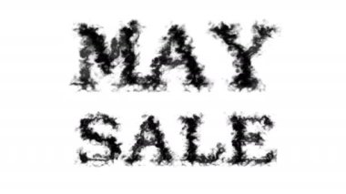 İndirimli duman efekti beyaz izole arka plan. Yüksek görsel etkiyle canlandırılmış metin efekti. harf ve metin efekti.