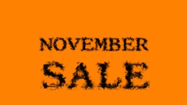 Kasım ayı duman efekti turuncu izole arka plan. Yüksek görsel etkiyle canlandırılmış metin efekti. harf ve metin efekti.