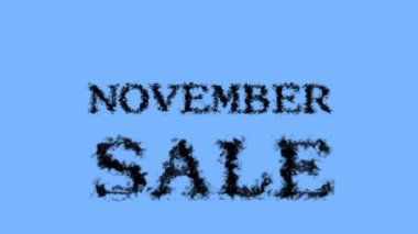 Kasım ayı duman etkisi gökyüzü izole edilmiş arka plan. Yüksek görsel etkiyle canlandırılmış metin efekti. harf ve metin efekti.