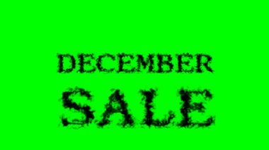 Aralık ayı duman efekti yeşil izole edilmiş arka plan. Yüksek görsel etkiyle canlandırılmış metin efekti. harf ve metin efekti.