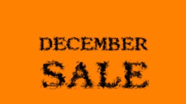 Aralık ayı duman efekti turuncu izole arka plan. Yüksek görsel etkiyle canlandırılmış metin efekti. harf ve metin efekti.