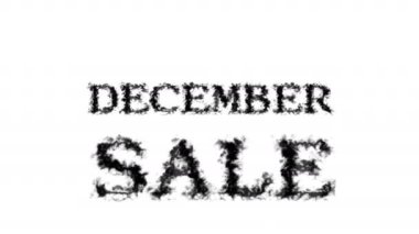 Aralık ayı duman efekti beyaz izole arka plan. Yüksek görsel etkiyle canlandırılmış metin efekti. harf ve metin efekti.