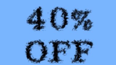 % 40 kapalı duman etkisi gökyüzü izole arka plan. Yüksek görsel etkiyle canlandırılmış metin efekti. harf ve metin efekti.