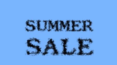 Yaz indirimi duman etkisi gökyüzü izole edilmiş arka plan. Yüksek görsel etkiyle canlandırılmış metin efekti. harf ve metin efekti.