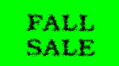 Sonbahar satışı duman efekti yeşil izole arka plan. Yüksek görsel etkiyle canlandırılmış metin efekti. harf ve metin efekti.