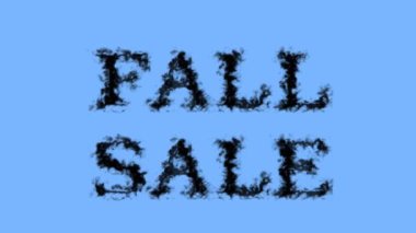 Sonbahar indirimi duman etkisi gökyüzü izole arka plan. Yüksek görsel etkiyle canlandırılmış metin efekti. harf ve metin efekti.