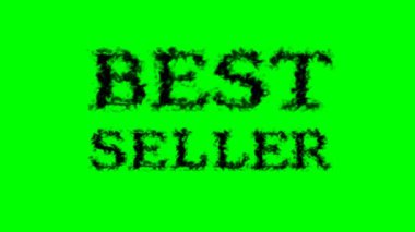 Best Seller duman etkisi yeşil izole arkaplan. Yüksek görsel etkiyle canlandırılmış metin efekti. harf ve metin efekti.