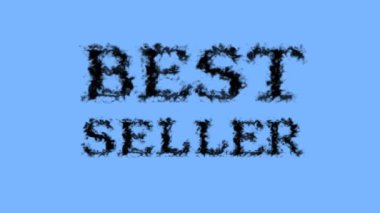 Best Seller duman etkisi gökyüzü izole arkaplan. Yüksek görsel etkiyle canlandırılmış metin efekti. harf ve metin efekti.