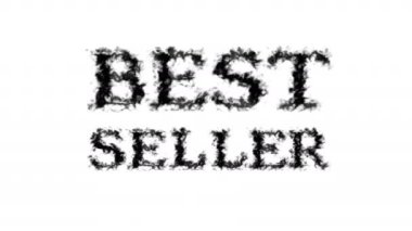 Best Seller duman etkisi beyaz izole arka plan. Yüksek görsel etkiyle canlandırılmış metin efekti. harf ve metin efekti.