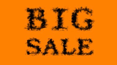 Büyük indirimli duman efekti turuncu arka plan. Yüksek görsel etkiyle canlandırılmış metin efekti. harf ve metin efekti.