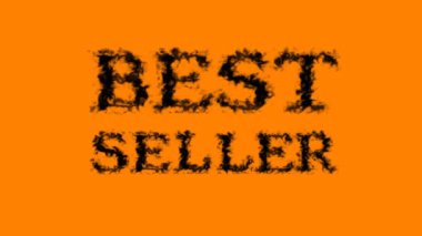 Best Seller duman etkisi turuncu izole arka plan. Yüksek görsel etkiyle canlandırılmış metin efekti. harf ve metin efekti.