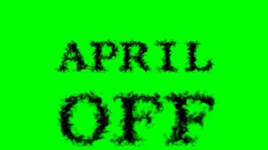 Nisan Kapalı mesaj efekti yeşil izole arkaplan. Yüksek görsel etkiyle canlandırılmış metin efekti. harf ve metin efekti.