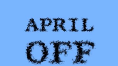 Nisan Kapalı duman etkisi gökyüzü izole arkaplan. Yüksek görsel etkiyle canlandırılmış metin efekti. harf ve metin efekti.