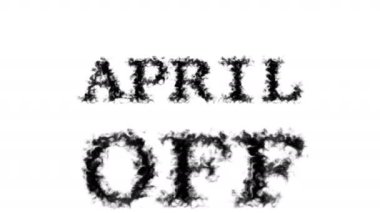 Nisan Kapalı mesaj efekti beyaz izole arka plan. Yüksek görsel etkiyle canlandırılmış metin efekti. harf ve metin efekti.