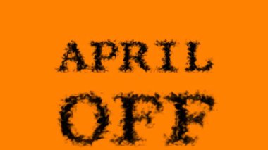 Nisan Kapalı mesaj efekti turuncu izole arka plan. Yüksek görsel etkiyle canlandırılmış metin efekti. harf ve metin efekti.