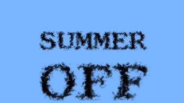 Yaz kapalı duman etkisi gökyüzü izole arka plan. Yüksek görsel etkiyle canlandırılmış metin efekti. harf ve metin efekti.