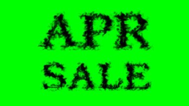 İndirimli duman mesajı efekti yeşil izole arkaplan. Yüksek görsel etkiyle canlandırılmış metin efekti. harf ve metin efekti.