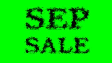 Sep Sale mesaj efekti yeşil izole arkaplan. Yüksek görsel etkiyle canlandırılmış metin efekti. harf ve metin efekti.