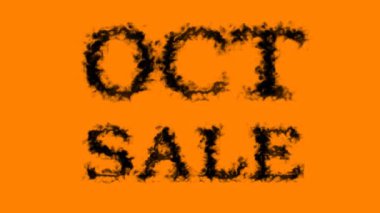 Oct Sale mesaj efekti turuncu izole arka plan. Yüksek görsel etkiyle canlandırılmış metin efekti. harf ve metin efekti.