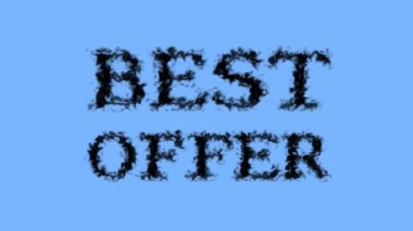 En iyi dumanlı mesaj efekti gökyüzü izole edilmiş arka plan. Yüksek görsel etkiyle canlandırılmış metin efekti. harf ve metin efekti.