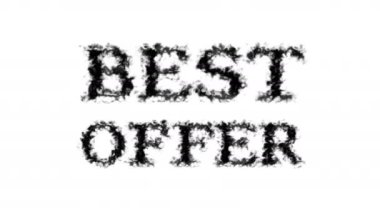 En iyi duman etkisi beyaz izole arka plan. Yüksek görsel etkiyle canlandırılmış metin efekti. harf ve metin efekti.