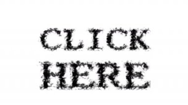 Buradan duman efekti beyaz izole arkaplana tıklayın. Yüksek görsel etkiyle canlandırılmış metin efekti. harf ve metin efekti.