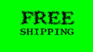 Ücretsiz dumanlı mesaj efekti yeşil izole arkaplan. Yüksek görsel etkiyle canlandırılmış metin efekti. harf ve metin efekti.