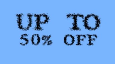 Duman efektinin% 50 'sine kadar kapalı arka plan. Yüksek görsel etkiyle canlandırılmış metin efekti. harf ve metin efekti.