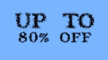 % 80 'e kadar kapalı duman etkisi gökyüzü izole edilmiş arka plan. Yüksek görsel etkiyle canlandırılmış metin efekti. harf ve metin efekti.