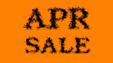 Apr Sale duman efekti turuncu izole arka plan. Yüksek görsel etkiyle canlandırılmış metin efekti. harf ve metin efekti.