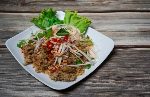 Ensalada Bagre Crujiente Con Mango Verde — Foto de Stock