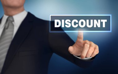 Parmak itme konsepti 3D illüstrasyonlu indirim