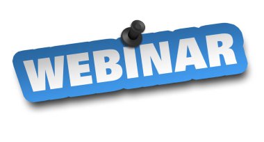 webinar kavramı 3d illüstrasyon izole beyaz arka plan üzerinde