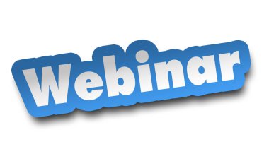 webinar kavramı 3d illüstrasyon izole beyaz arka plan üzerinde