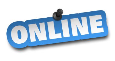 çevrimiçi konsept 3d illüstrasyon beyaz arkaplanda izole