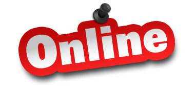 çevrimiçi konsept 3d illüstrasyon beyaz arkaplanda izole