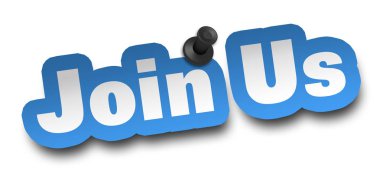 kavram 3d illüstrasyon izole beyaz arka plan üzerinde bize katılın