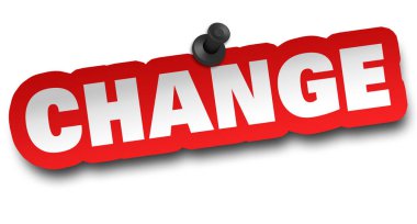 Beyaz arkaplanda izole edilmiş 3d illüstrasyon konseptini değiştir