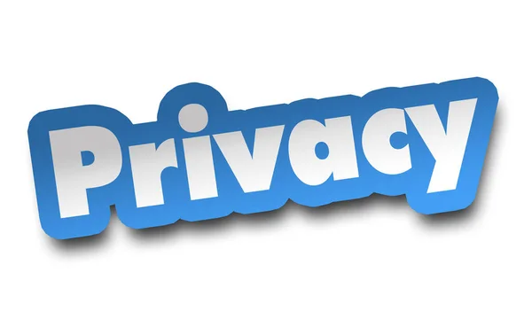 Privacy Concept Illustration Isolated White Background — Stock Photo, Image