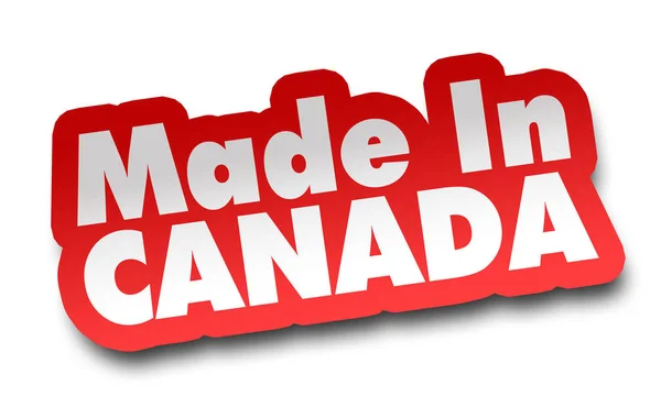 Gemaakt Canada Concept Illustratie Geïsoleerd Witte Achtergrond — Stockfoto