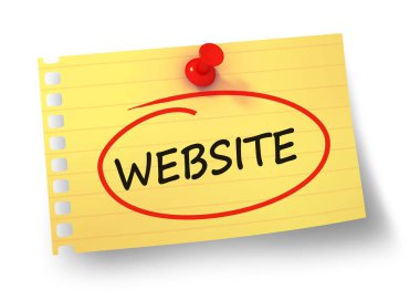 Web sitesi konsepti 3d illüstrasyon beyaz arkaplanda izole