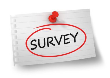 Anket kavramı 3d illüstrasyon izole beyaz arka plan üzerinde