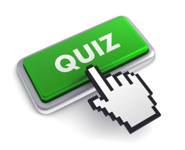 düğme 3d illüstrasyon izole beyaz arka plan üzerinde quiz