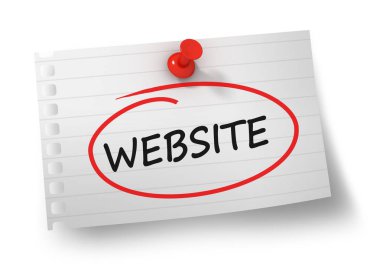 Web sitesi konsepti 3d illüstrasyon beyaz arkaplanda izole
