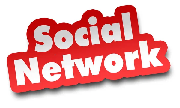 Sociaal Netwerk Concept Illustratie Geïsoleerd Witte Achtergrond — Stockfoto